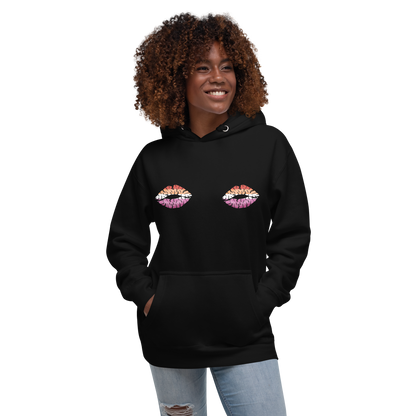 Lesbian Boob Kisses Unisex Hoodie