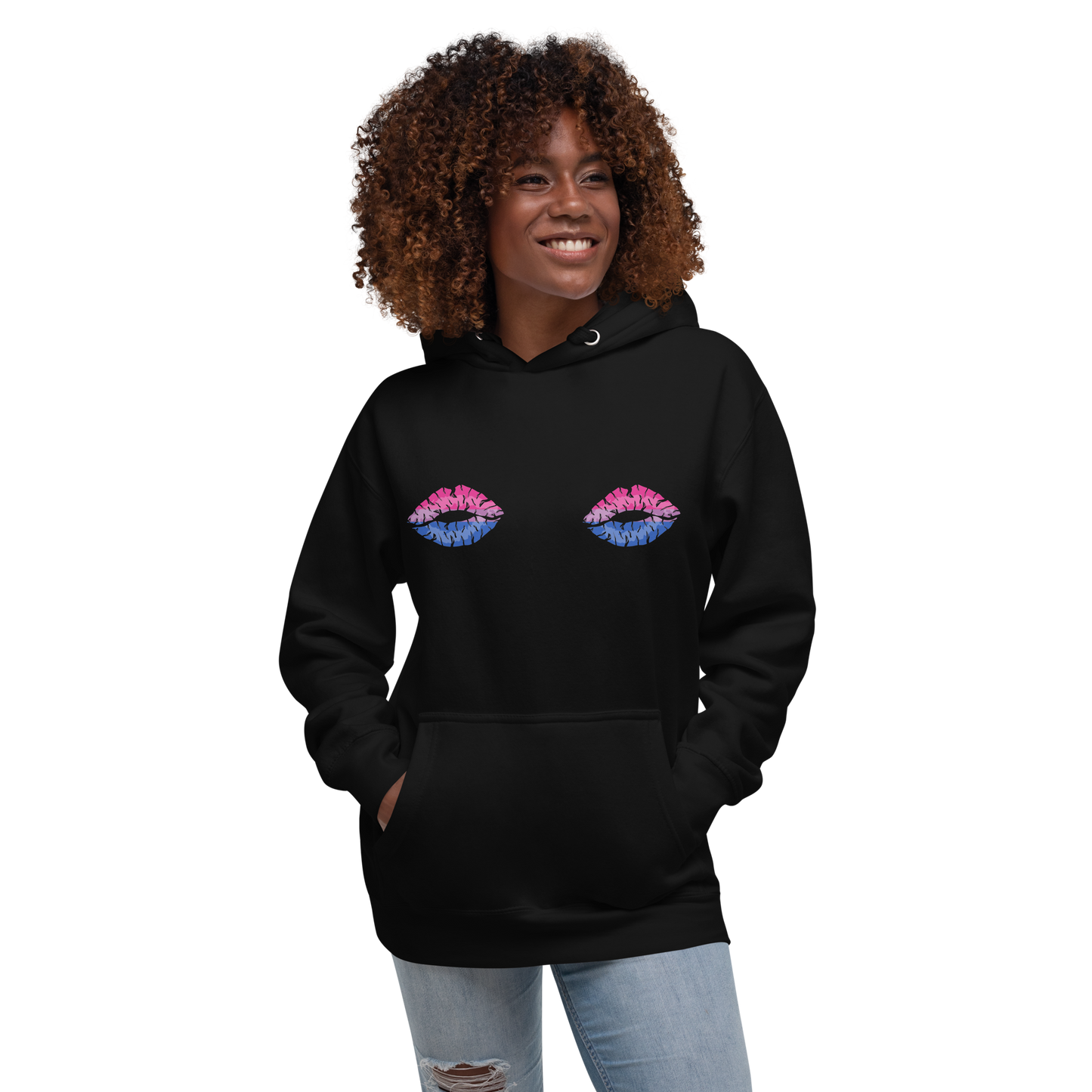 Bi Boob Kisses Unisex Hoodie