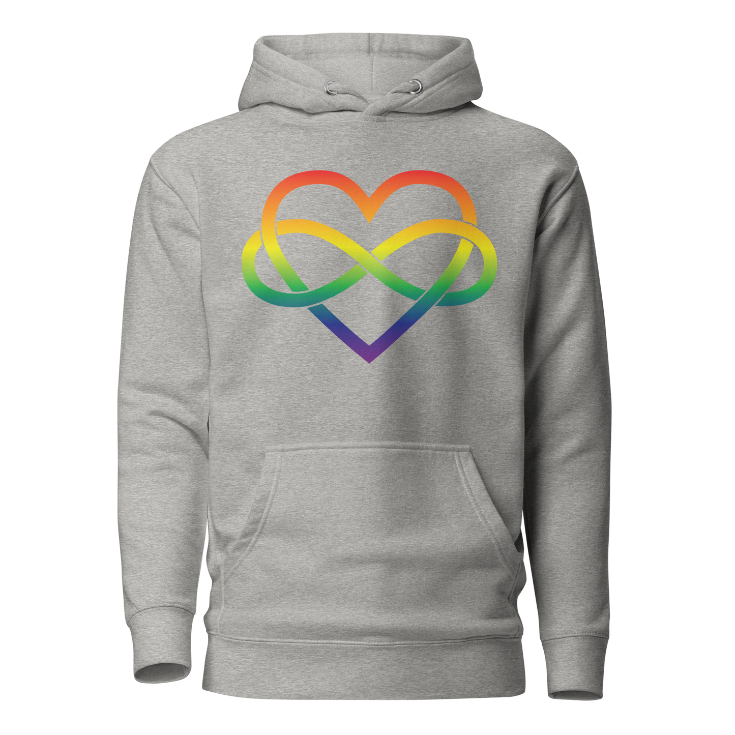 Polyamory Infinity Heart - Rainbow Unisex Hoodie