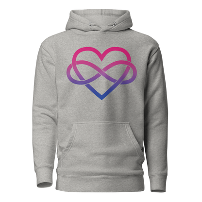 Polyamory Infinity Heart - Bisexual Unisex Hoodie