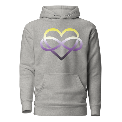 Polyamory Infinity Heart - Non-binary Unisex Hoodie