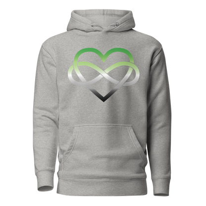 Polyamory Infinity Heart - Aromantic Unisex Hoodie