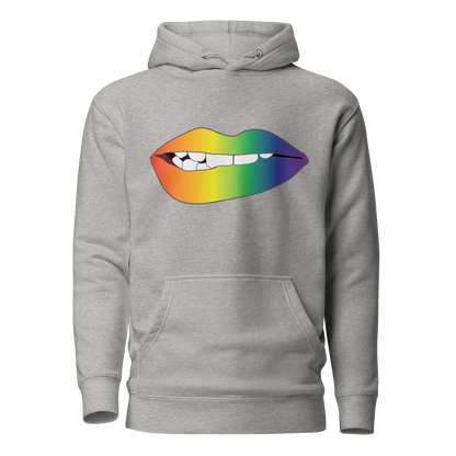 Biting Lips - Rainbow Pride - Gradient Unisex Hoodie