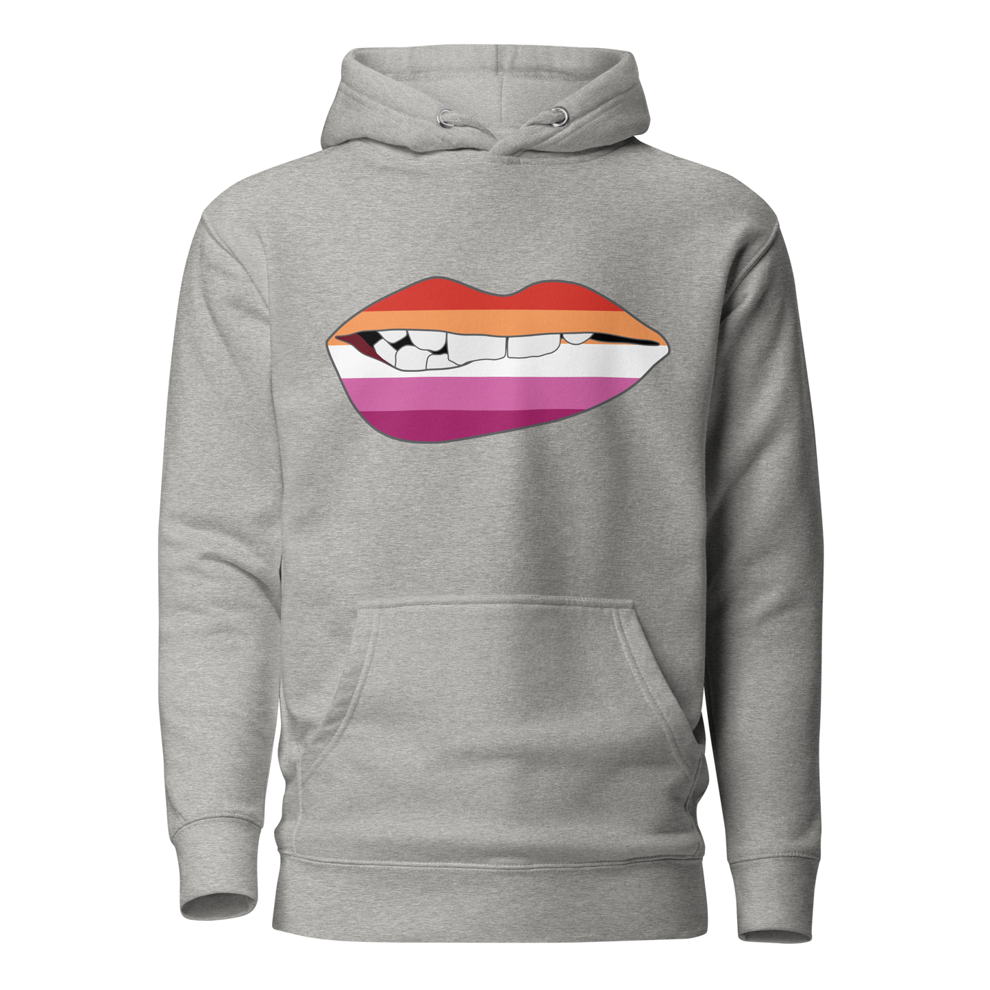 Biting Lips - Lesbian Flag Unisex Hoodie