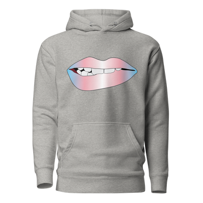 Biting Lips - Transgender Pride - Gradient Unisex Hoodie