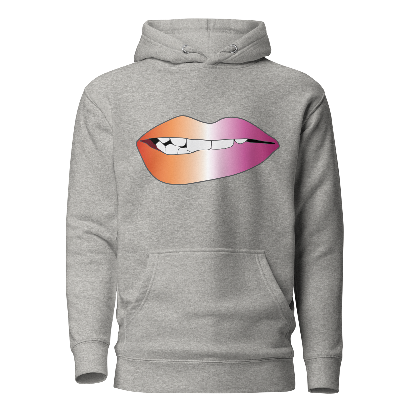 Biting Lips - Lesbian Pride - Gradient Unisex Hoodie