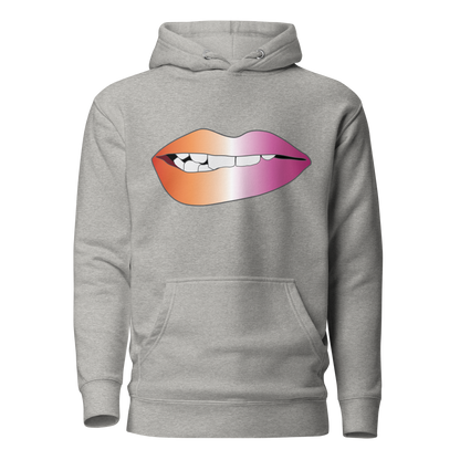 Biting Lips - Lesbian Pride - Gradient Unisex Hoodie