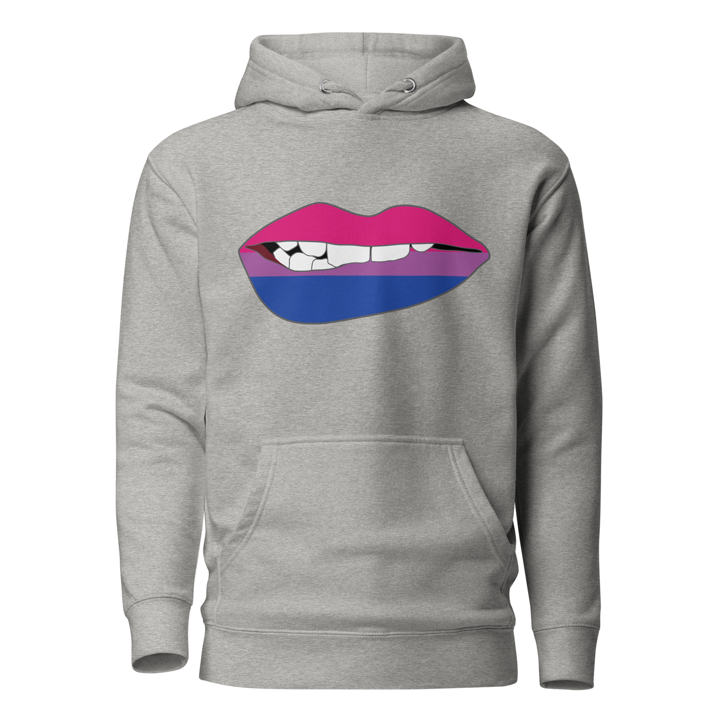 Biting Lips - Bisexual Flag Unisex Hoodie