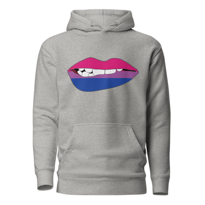 Biting Lips - Bisexual Flag Unisex Hoodie