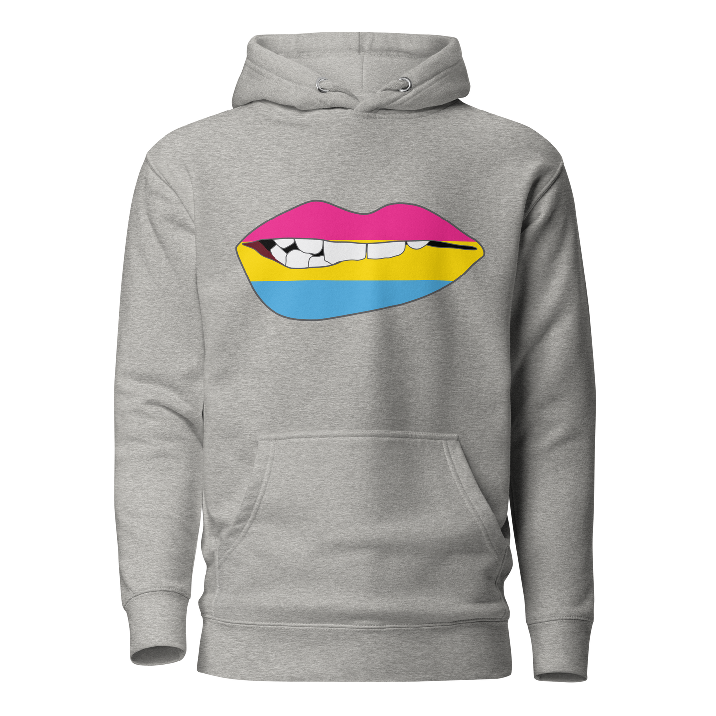 Biting Lips - Pansexual Flag Unisex Hoodie