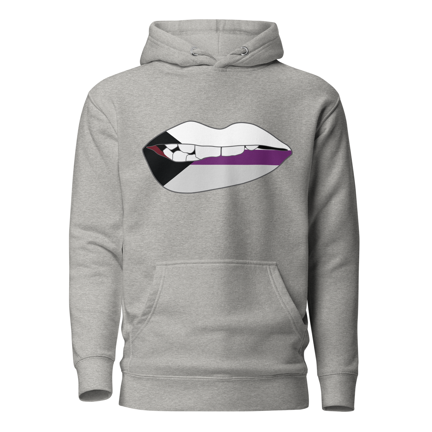 Biting Lips - Demisexual Flag Unisex Hoodie