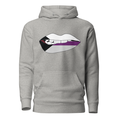 Biting Lips - Demisexual Flag Unisex Hoodie