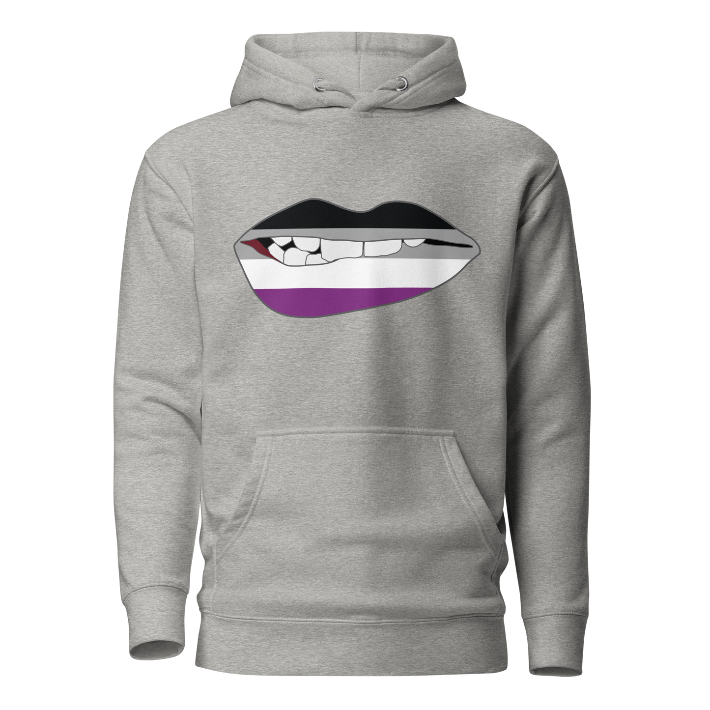 Biting Lips - Asexual Flag Unisex Hoodie