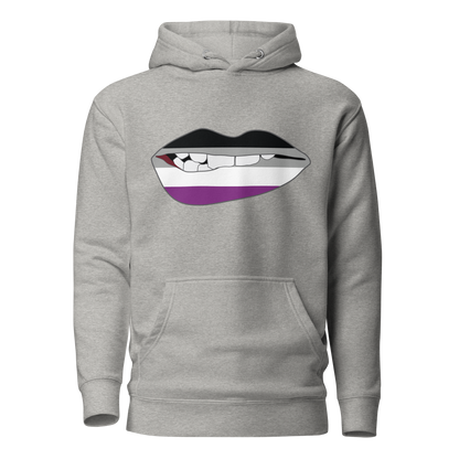 Biting Lips - Asexual Flag Unisex Hoodie