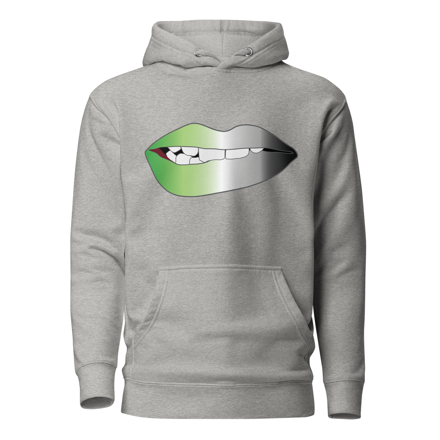 Biting Lips - Aromantic Pride - Gradient Unisex Hoodie