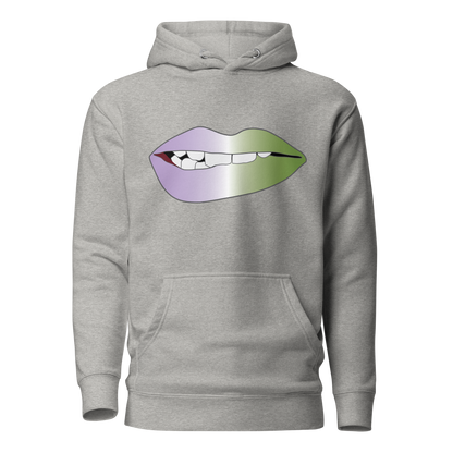 Biting Lips - Genderqueer Pride - Gradient Unisex Hoodie