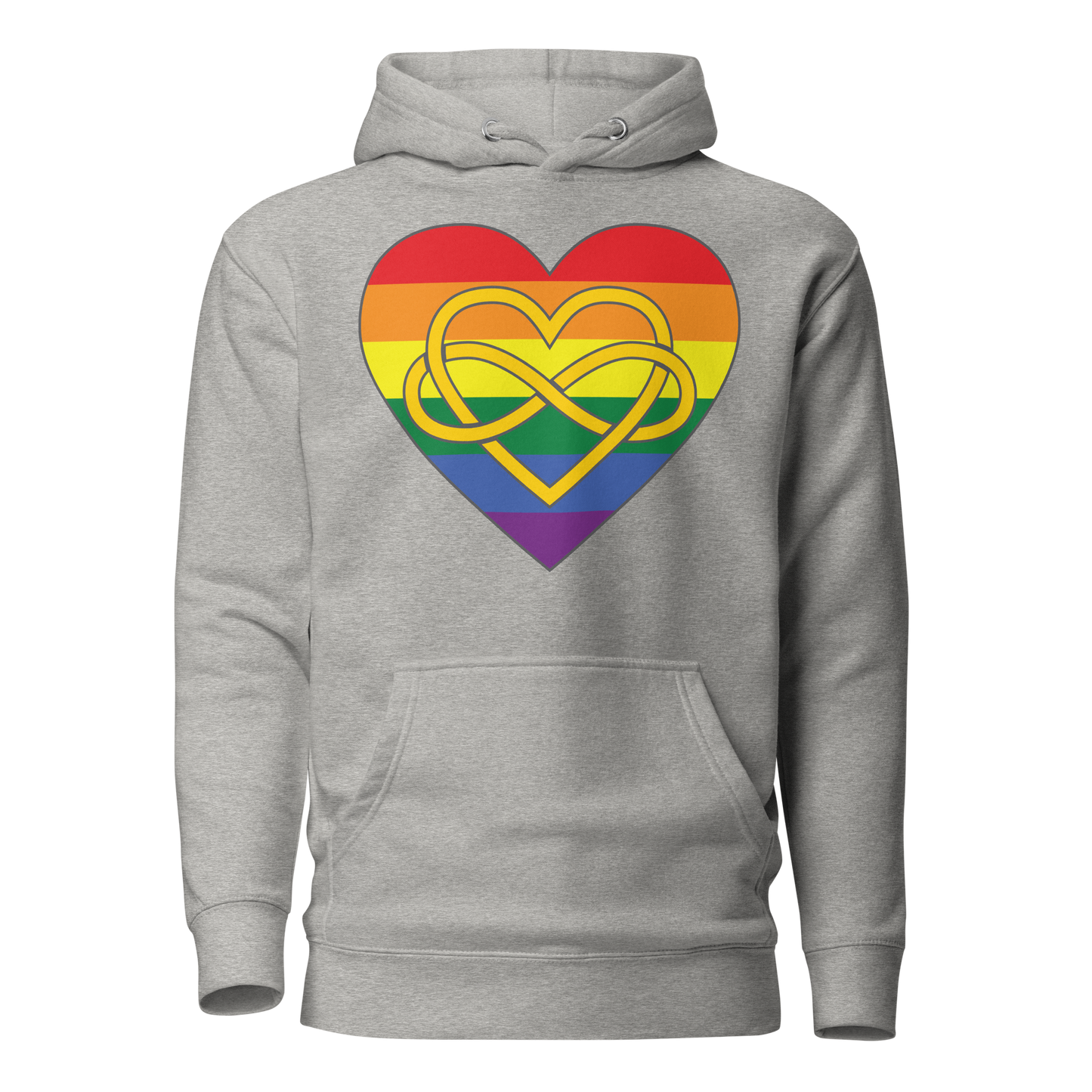 Polyamory Infinity Heart Rainbow Pride Unisex Hoodie