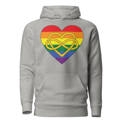 Polyamory Infinity Heart Rainbow Pride Unisex Hoodie