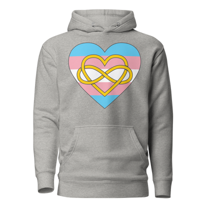 Polyamory Infinity Heart Trans Pride Unisex Hoodie