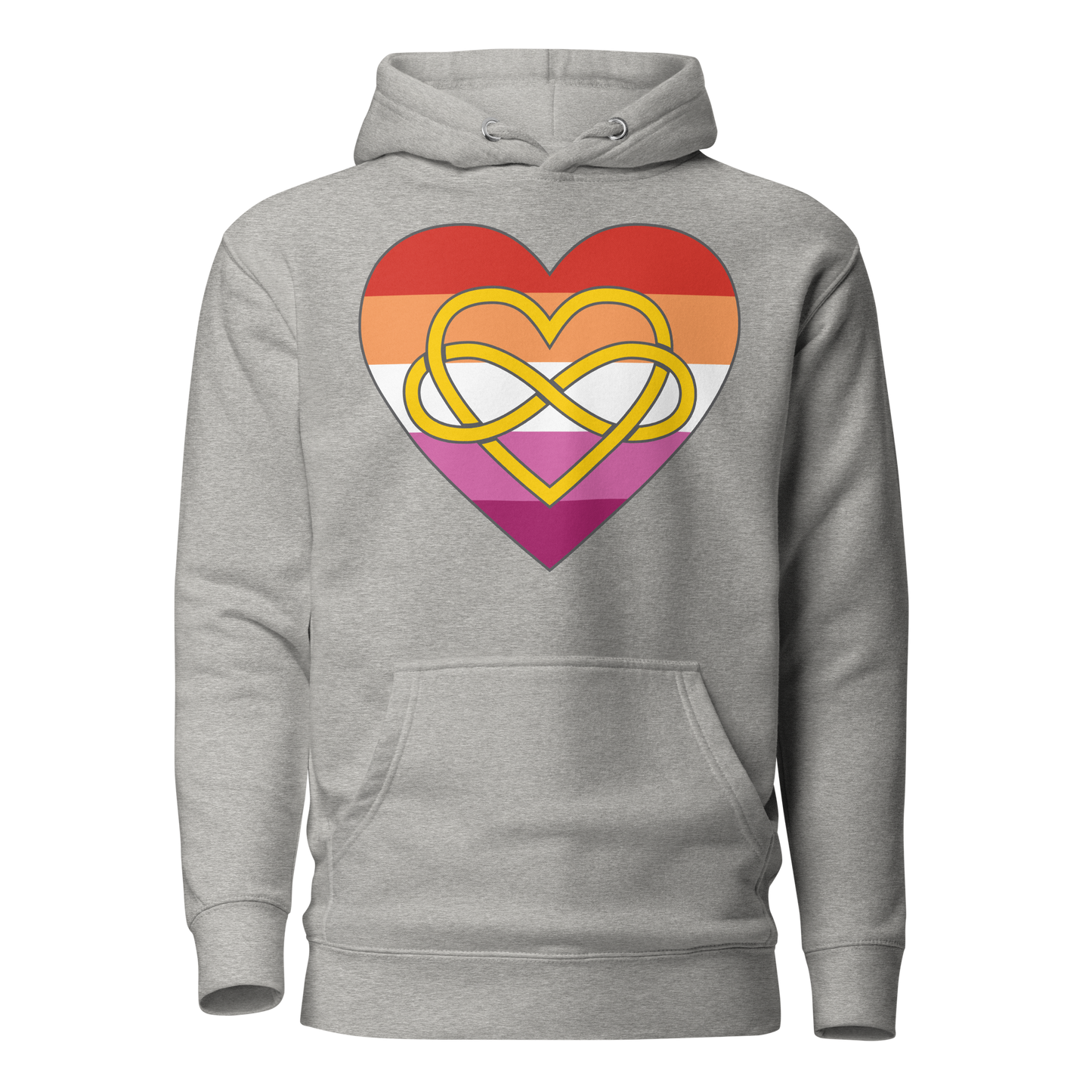 Polyamory Infinity Heart Lesbian Pride Unisex Hoodie