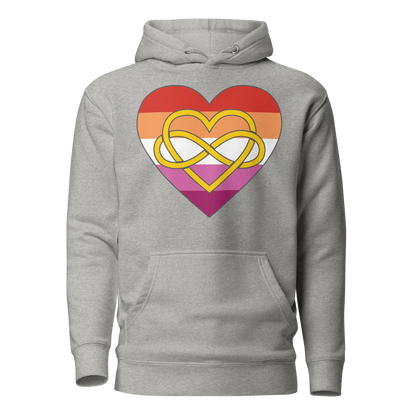 Polyamory Infinity Heart Lesbian Pride Unisex Hoodie