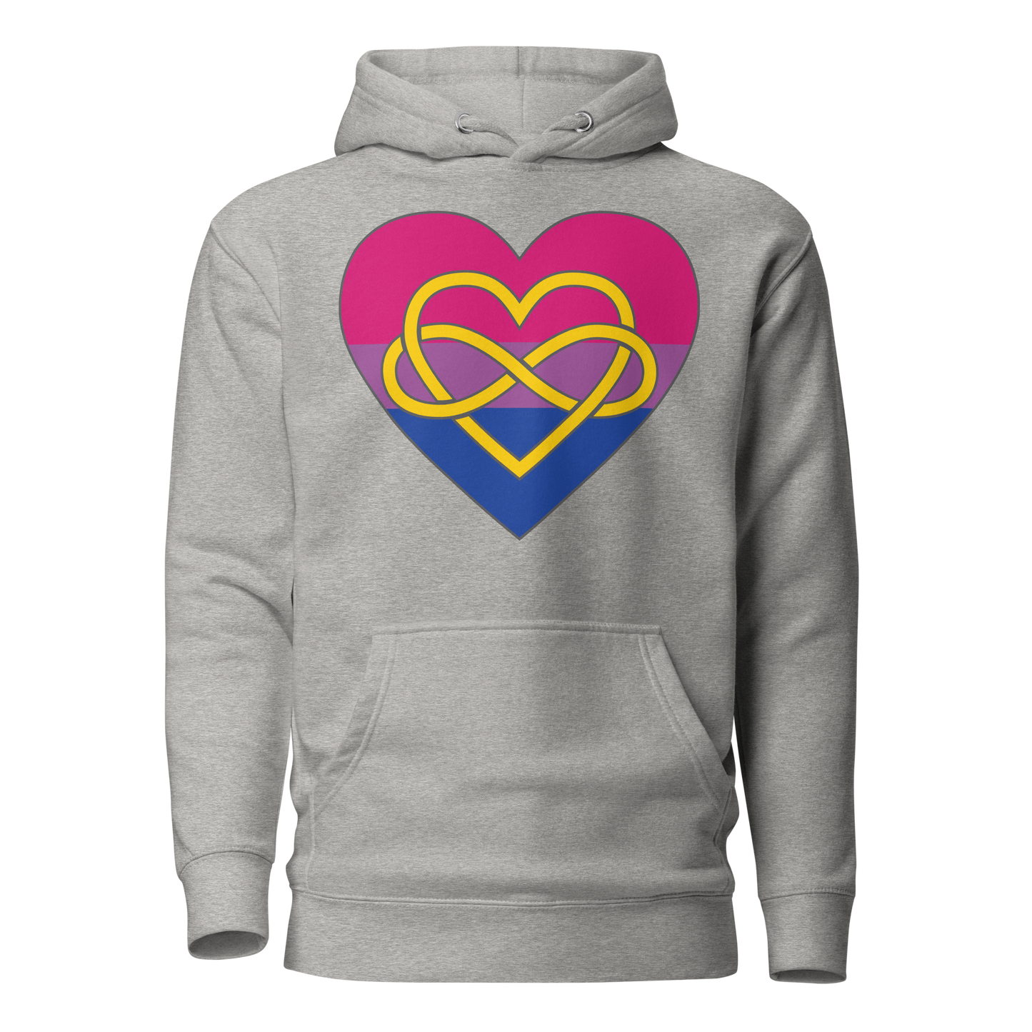 Polyamory Infinity Heart Bisexual Pride Unisex Hoodie