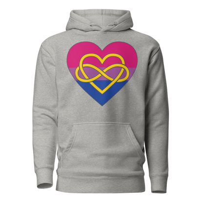 Polyamory Infinity Heart Bisexual Pride Unisex Hoodie