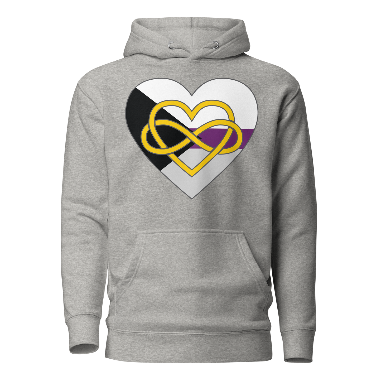 Polyamory Infinity Heart Demisexual Pride Unisex Hoodie