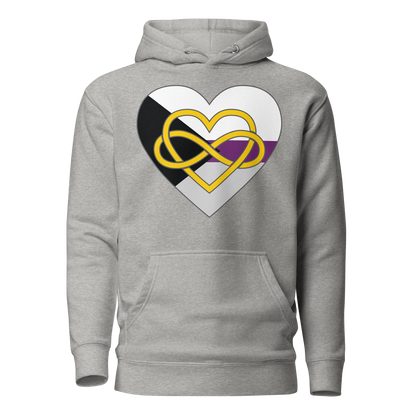 Polyamory Infinity Heart Demisexual Pride Unisex Hoodie