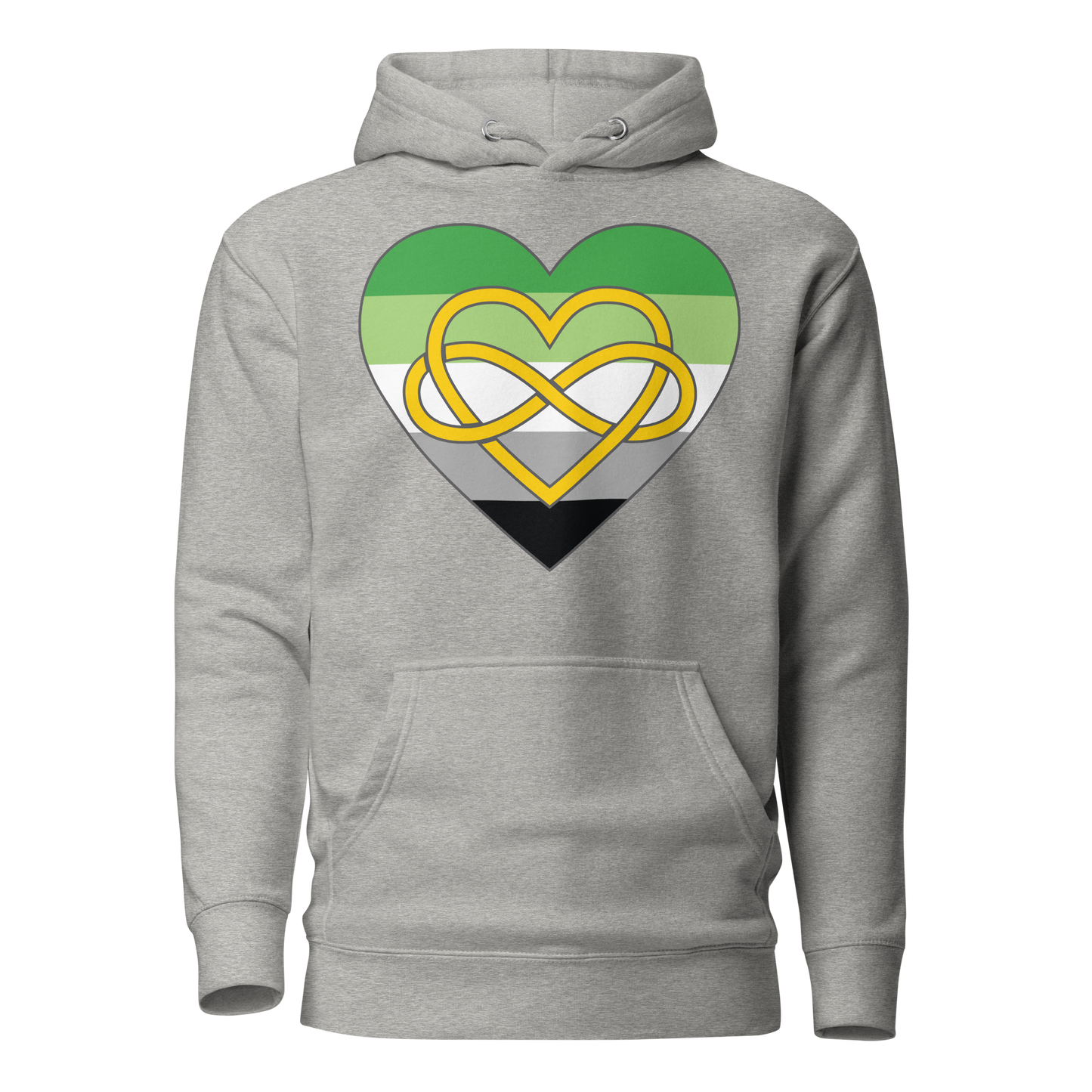 Polyamory Infinity Heart Aromantic Pride Unisex Hoodie