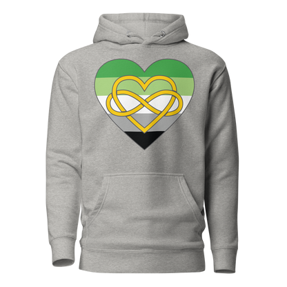 Polyamory Infinity Heart Aromantic Pride Unisex Hoodie