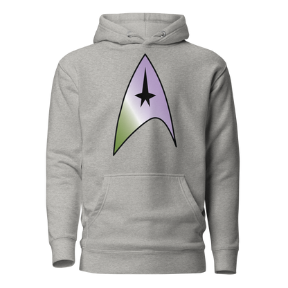 Starfleet Insignia - Genderqueer Pride Unisex Hoodie