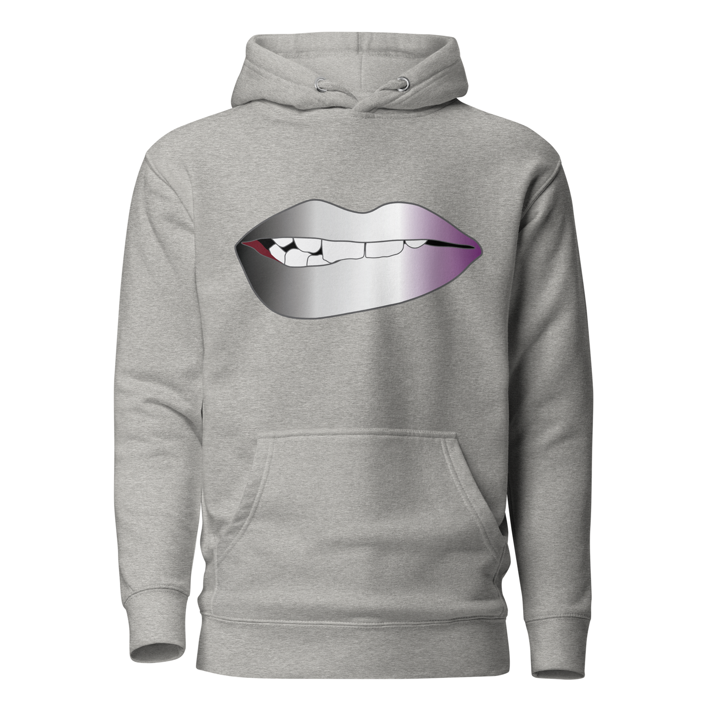 Biting Lips - Asexual/Demisexual Pride - Gradient Unisex Hoodie