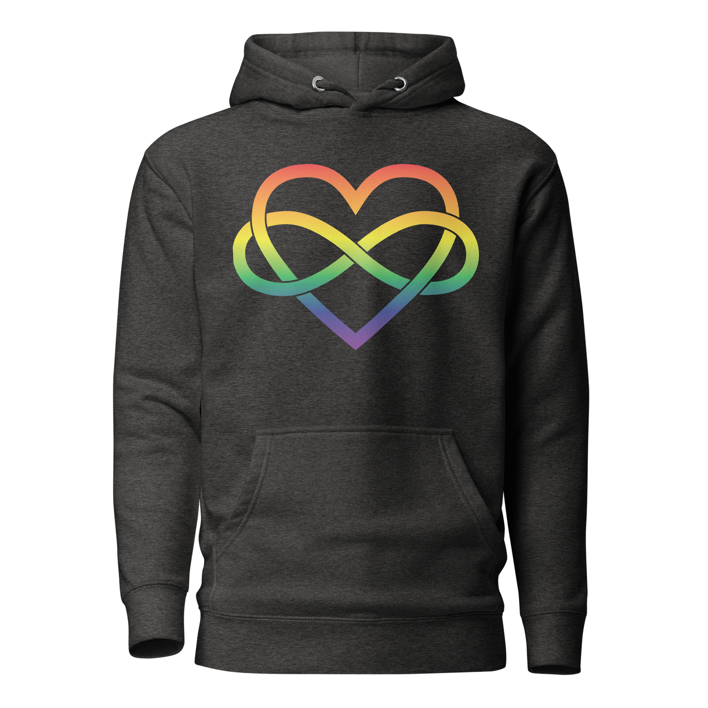 Polyamory Infinity Heart - Rainbow Unisex Hoodie