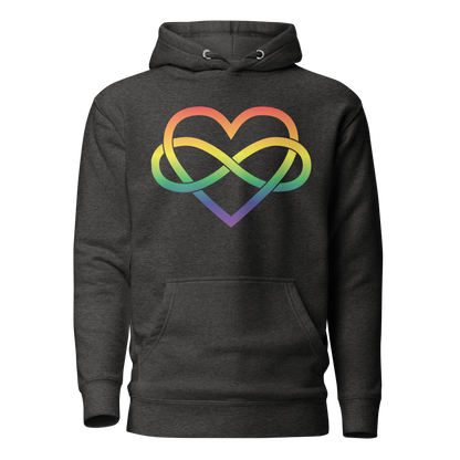 Polyamory Infinity Heart - Rainbow Unisex Hoodie