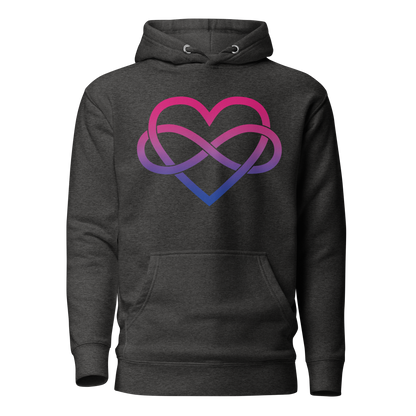 Polyamory Infinity Heart - Bisexual Unisex Hoodie