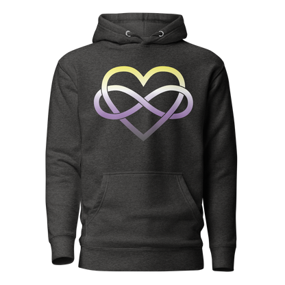 Polyamory Infinity Heart - Non-binary Unisex Hoodie