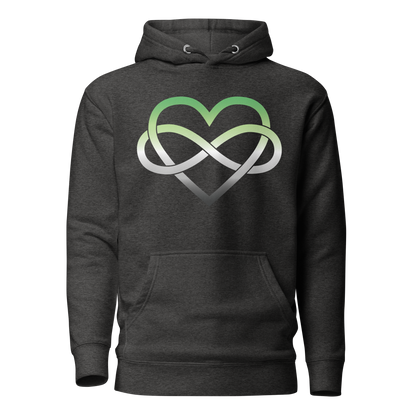 Polyamory Infinity Heart - Aromantic Unisex Hoodie