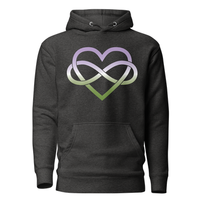 Polyamory Infinity Heart - Genderqueer Unisex Hoodie