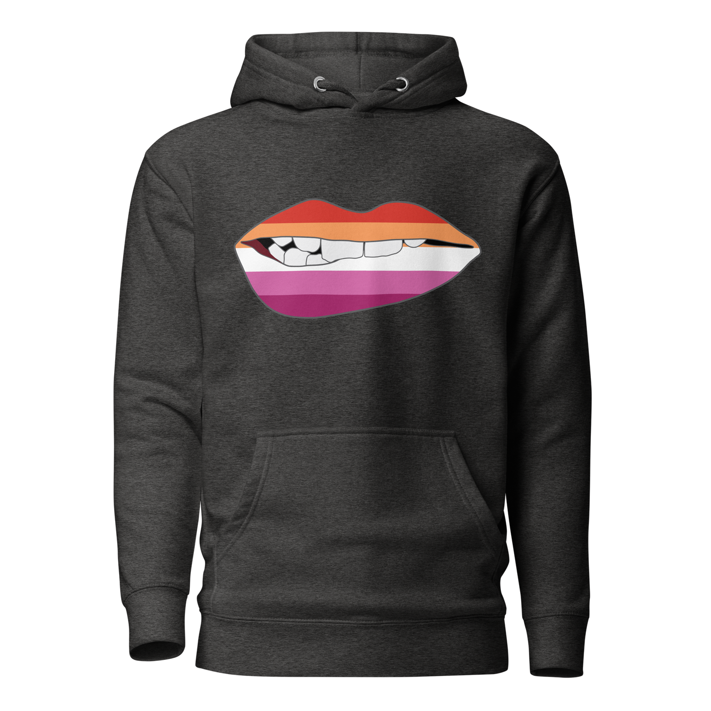 Biting Lips - Lesbian Flag Unisex Hoodie