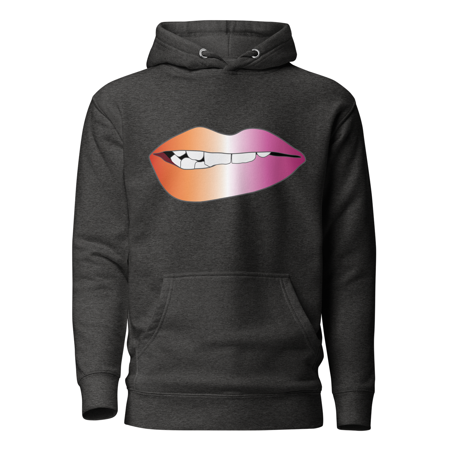 Biting Lips - Lesbian Pride - Gradient Unisex Hoodie