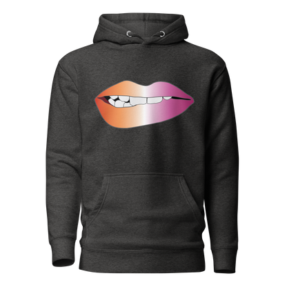 Biting Lips - Lesbian Pride - Gradient Unisex Hoodie