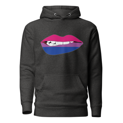 Biting Lips - Bisexual Flag Unisex Hoodie