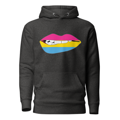 Biting Lips - Pansexual Flag Unisex Hoodie