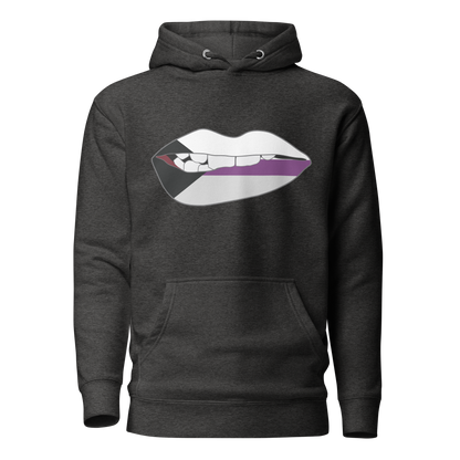 Biting Lips - Demisexual Flag Unisex Hoodie