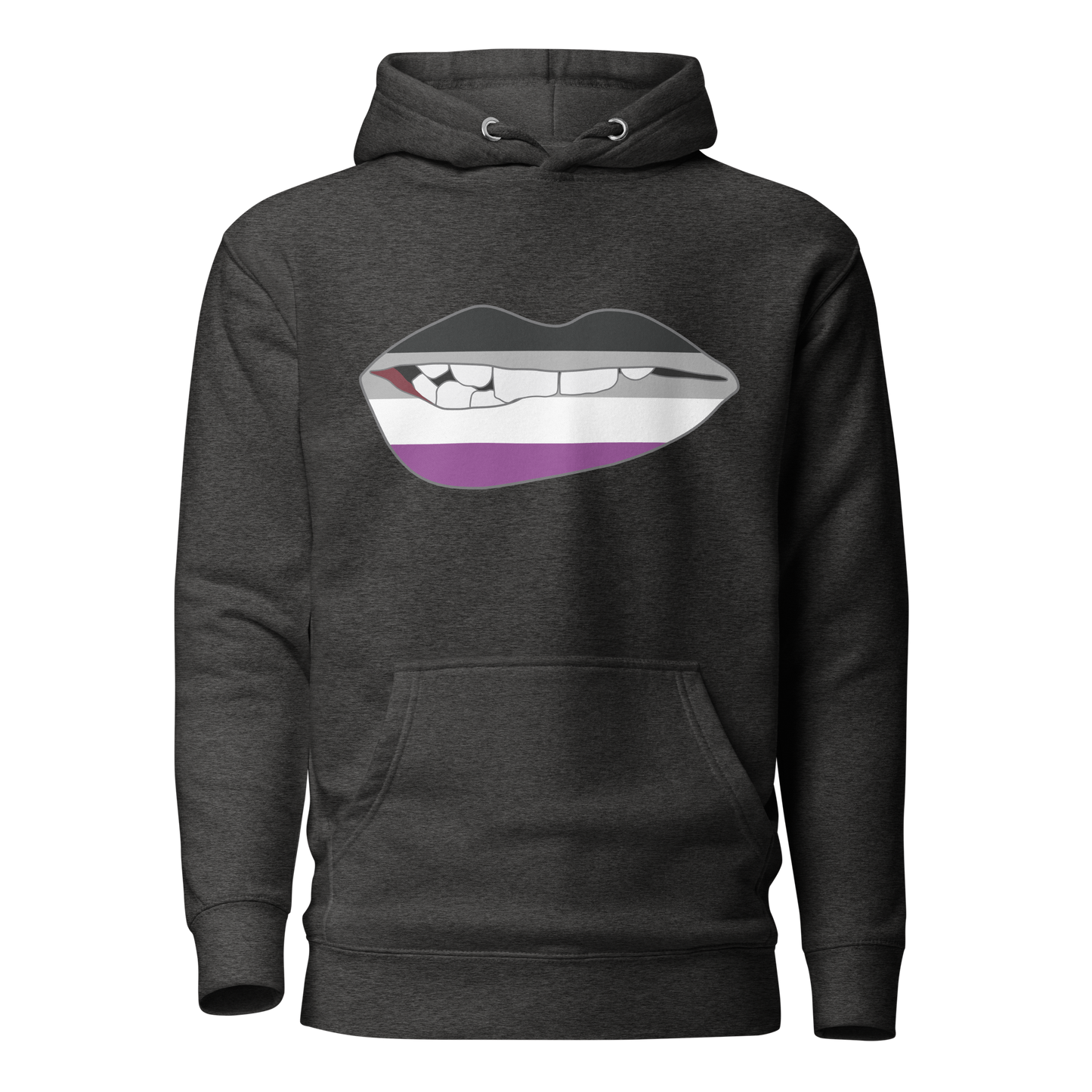 Biting Lips - Asexual Flag Unisex Hoodie