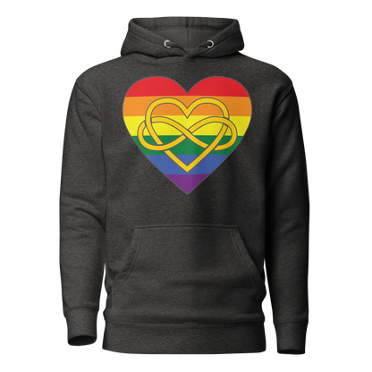 Polyamory Infinity Heart Rainbow Pride Unisex Hoodie