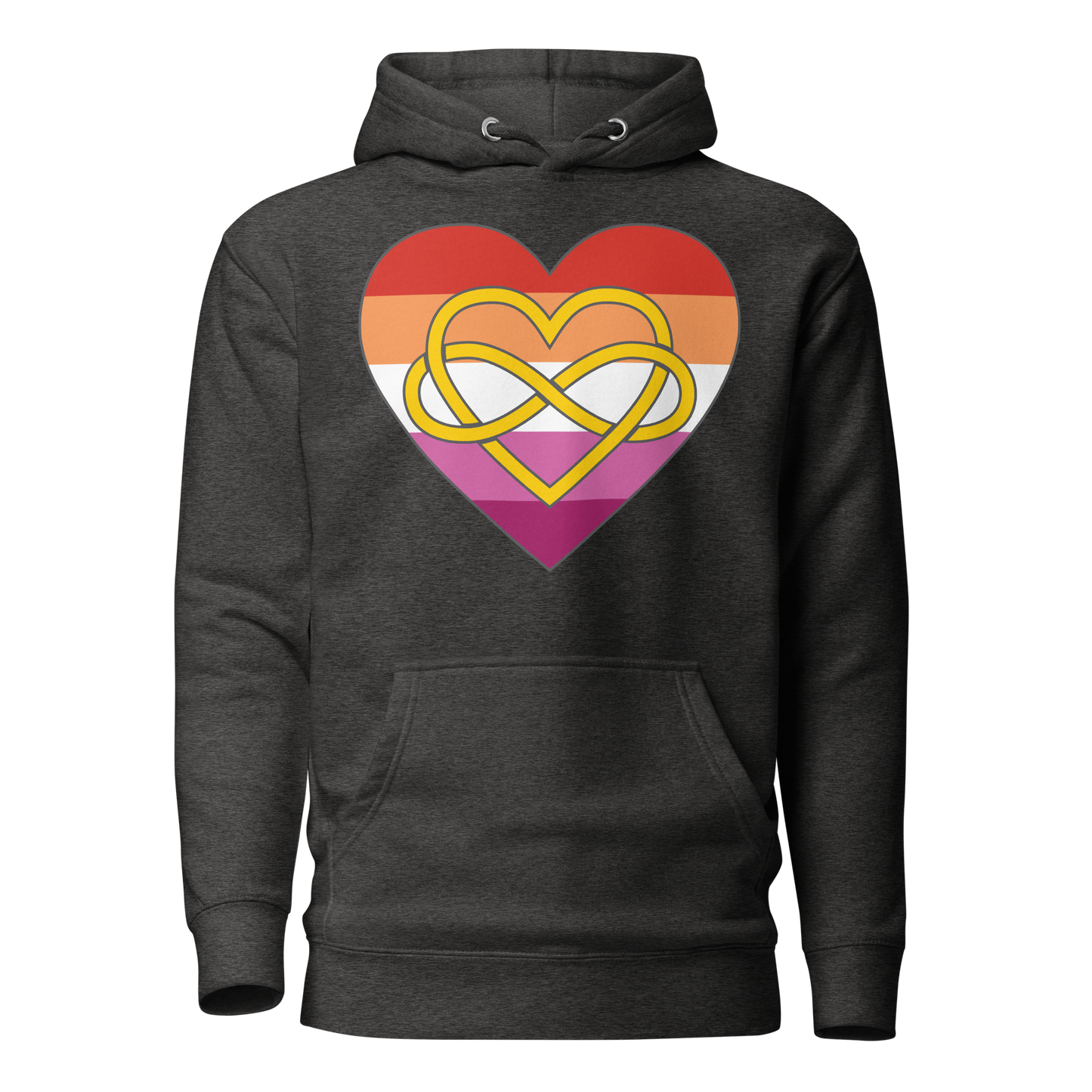 Polyamory Infinity Heart Lesbian Pride Unisex Hoodie