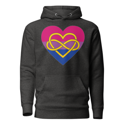 Polyamory Infinity Heart Bisexual Pride Unisex Hoodie