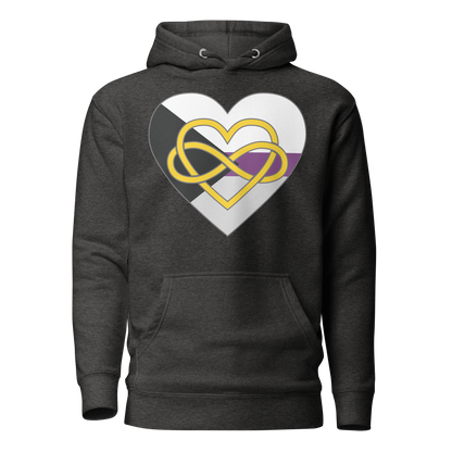 Polyamory Infinity Heart Demisexual Pride Unisex Hoodie